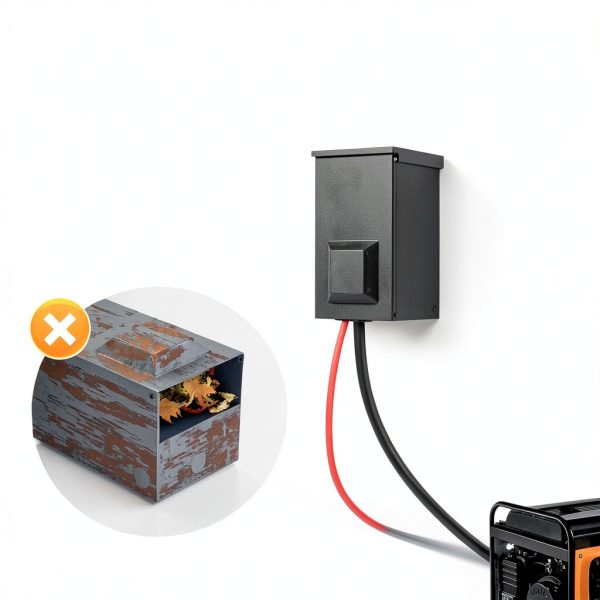 Joinfworld 50Amp Generator Inlet Box Galvanized-5