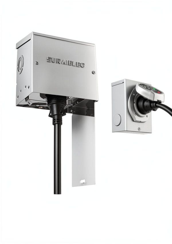 SURAIELEC 30Amp Generator Inlet Box Stainless Steel-3