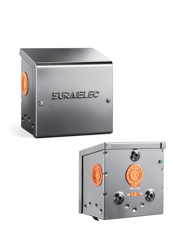 SURAIELEC 30Amp Generator Inlet Box Stainless Steel-6