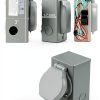 Wokyy 12500W Outdoor Generator Inlet Box Grey-4