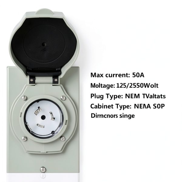 RundA Outdoor Power Inlet Box 50A 125V-4