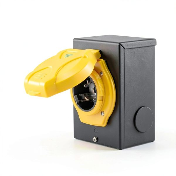 TECSPACE Outdoor Generator Power Inlet Box 50 Amp Metal-5