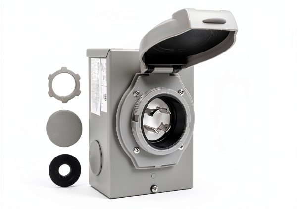 Veepeak NEMA 3R Power Inlet Box 30A Alloy Steel-1