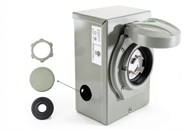 Veepeak NEMA 3R Power Inlet Box 30A Alloy Steel-4