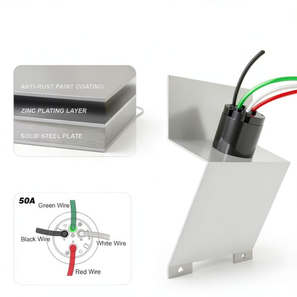 TOCRETOARE 30A Generator Inlet Box Silver-4