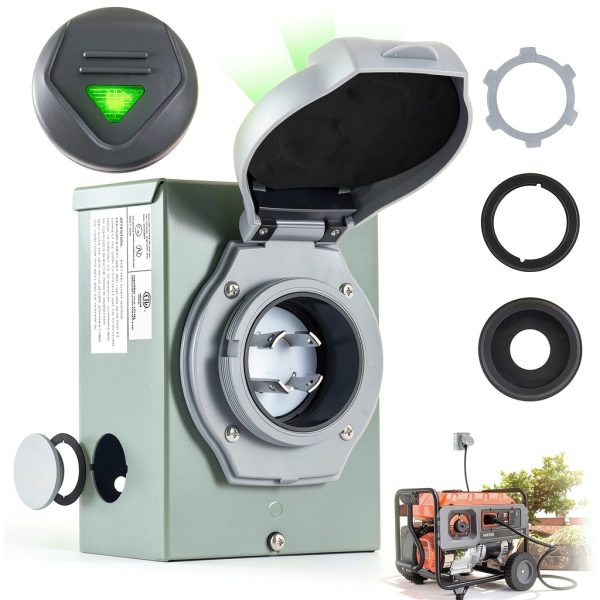 30 Amp Generator Inlet Box BOYISEN Weatherproof-0