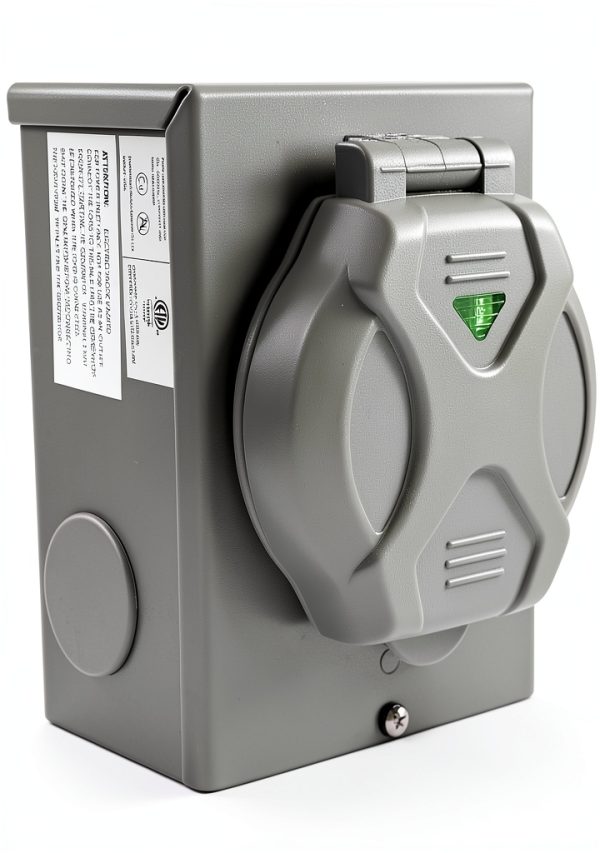 Veepeak NEMA 3R Power Inlet Box 30A Alloy Steel-2