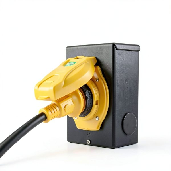 TECSPACE Outdoor Generator Power Inlet Box 50 Amp Metal-7