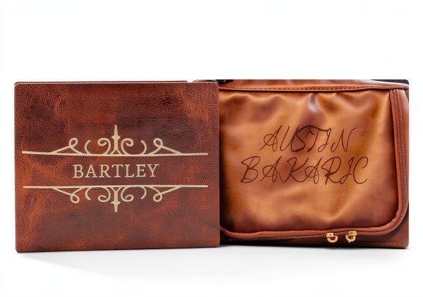 Sparklove Men's PU Leather Toiletry Bag TB02 Triple‑Layer Waterproof-2