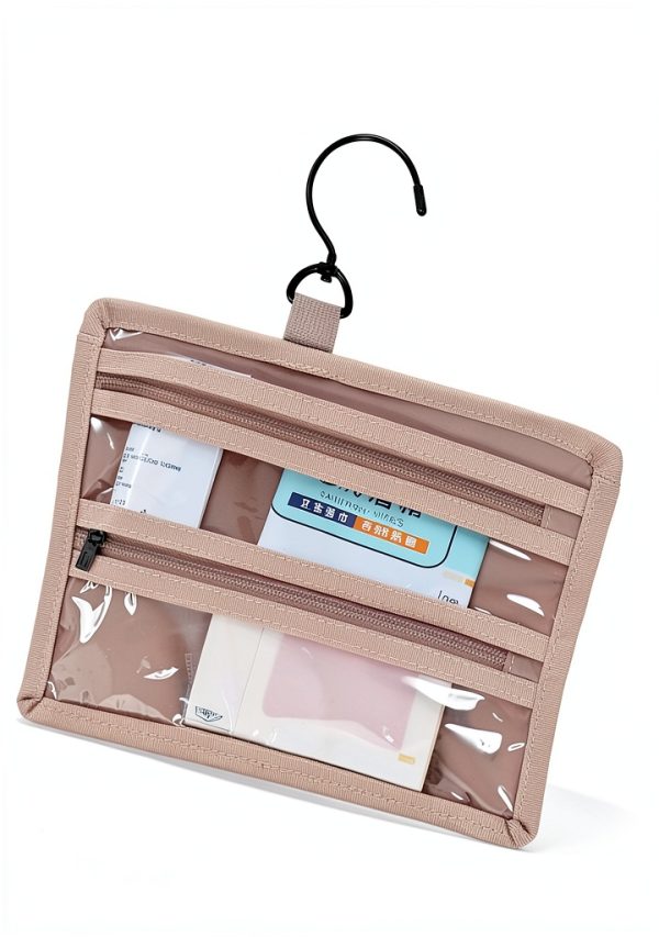 Travel Toiletry Bag BAGSMART BM0108128 Large Light Blue Zippered-5