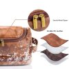 Sparklove Men's PU Leather Toiletry Bag TB02 Triple‑Layer Waterproof-3