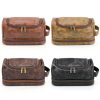 TYTL Leather Toiletry Bag Dual‑Side Laser Engraved Waterproof PU-7