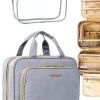 Travel Toiletry Bag BAGSMART Peachskin TSA Approved Grey-0