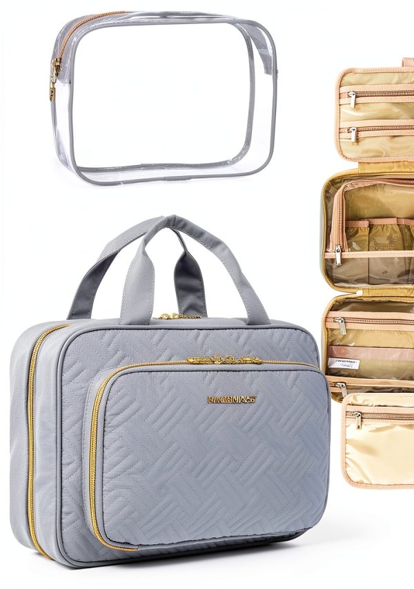 Travel Toiletry Bag BAGSMART Peachskin TSA Approved Grey-0