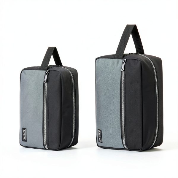 Carbrea Toiletry Bag for Men Large Black Polyester Travel Case-1