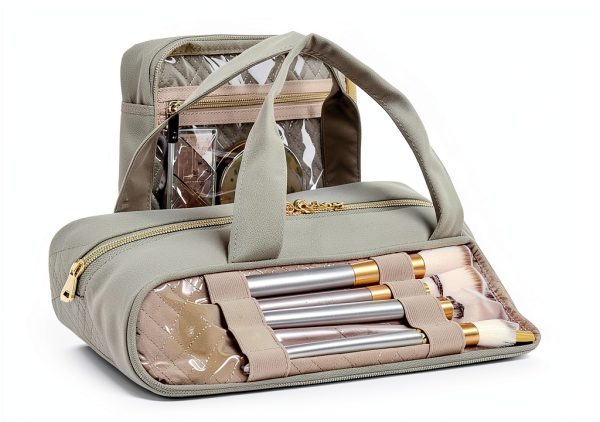 Travel Toiletry Bag BAGSMART Peachskin TSA Approved Grey-1