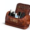Sparklove Men's PU Leather Toiletry Bag TB02 Triple‑Layer Waterproof-1