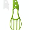 2 Pcs Avocado Slicer Tool Avocado Knife for Mashing Avocados Enucleation Making Guacamole, Green-1