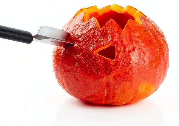 Fruit Decorator Knife triangle - V-Shaped Steel Blade, GreenGrip-2
