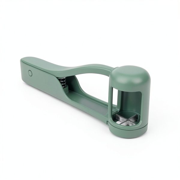 Grape Cutter, Quick Easy Grape Slicer, Strawberry Slicer, Stainless Steel Blades, Plastic Handle, Green, Fruit Cutter-1