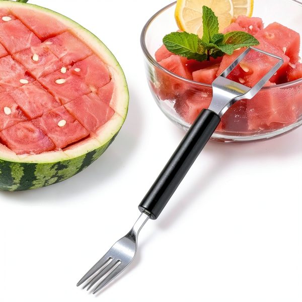 Watermelon Cutter 2 PCS Stainless Steel Fork Slicer Set by NAWAZJEE-3