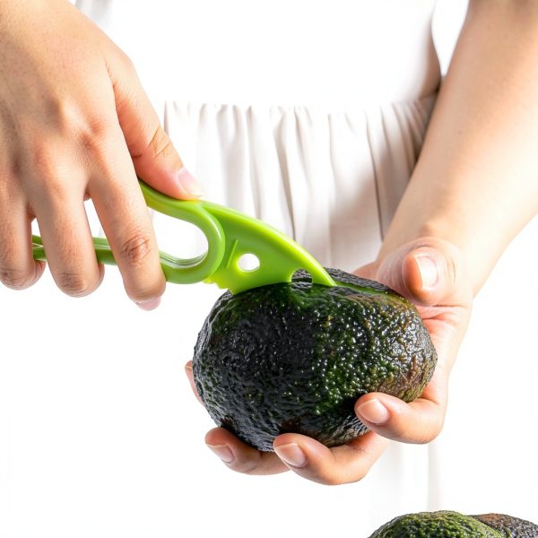 2 Pcs Avocado Slicer Tool Avocado Knife for Mashing Avocados Enucleation Making Guacamole, Green-5