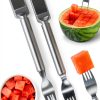 Watermelon Cutter 2 PCS Stainless Steel Fork Slicer Set by NAWAZJEE-0