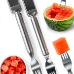Watermelon Cutter 2 PCS Stainless Steel Fork Slicer Set by NAWAZJEE-0
