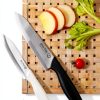 Ceramic Knife Set for Kitchen with Sheath: 100% Zirconia Pure Ceramic Sharp Blade Fruit Cutting Knives 9Pcs with Cover Rustproof Clean Cut Edge Black Handle, Black and White-2