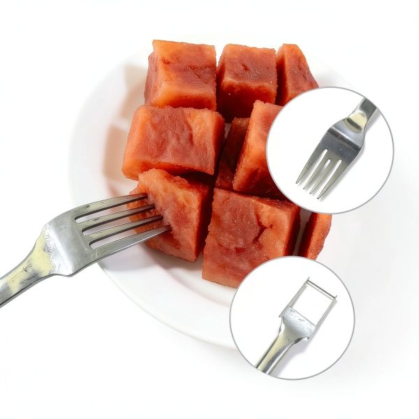 Watermelon Fork Slicer Cutter 2Pcs Stainless Steel Knife by Pesilo-2