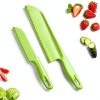 Green Plastic Knife Set jawbush 11" large 8.7" BPA‑Free Knife-0