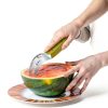 Stainless Steel Watermelon Slicer by BURIUS Easy Grip Green Fruit-7