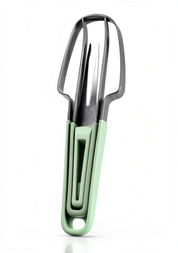 Oleex Watermelon Cutter 3-in-1 Stainless Steel Fruit Knife Green-1