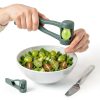Grape Cutter, Quick Easy Grape Slicer, Strawberry Slicer, Stainless Steel Blades, Plastic Handle, Green, Fruit Cutter-3