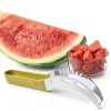 Stainless Steel Watermelon Slicer by BURIUS Easy Grip Green Fruit-8