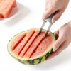 Watermelon Cutter 3 in 1 IURRDOP Stainless Steel Fruit Slicer Green-4