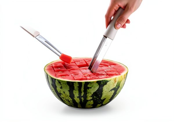 Watermelon Cutter JAYVAR 3-in-1 Melon Scoop & Popsicle Mould Green-3