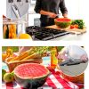 CrispTaste Watermelon Cutter with Retractable Fork, 2-in-1 Stainless-3