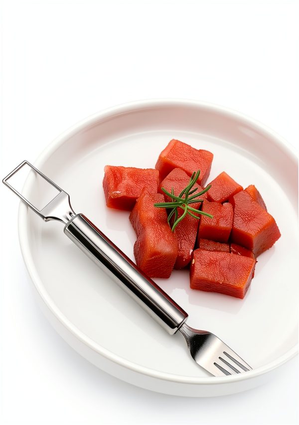 2-in-1 Stainless Steel Watermelon Slicer & Fork | Easy Cut, Serve, Enjoy | Kitchen & Camping Must-Have Tool for Fruit Salad, Parties, BBQ | Dishwasher Safe & Rust-Proof-1