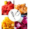 CrispTaste Watermelon Cutter with Retractable Fork, 2-in-1 Stainless-5